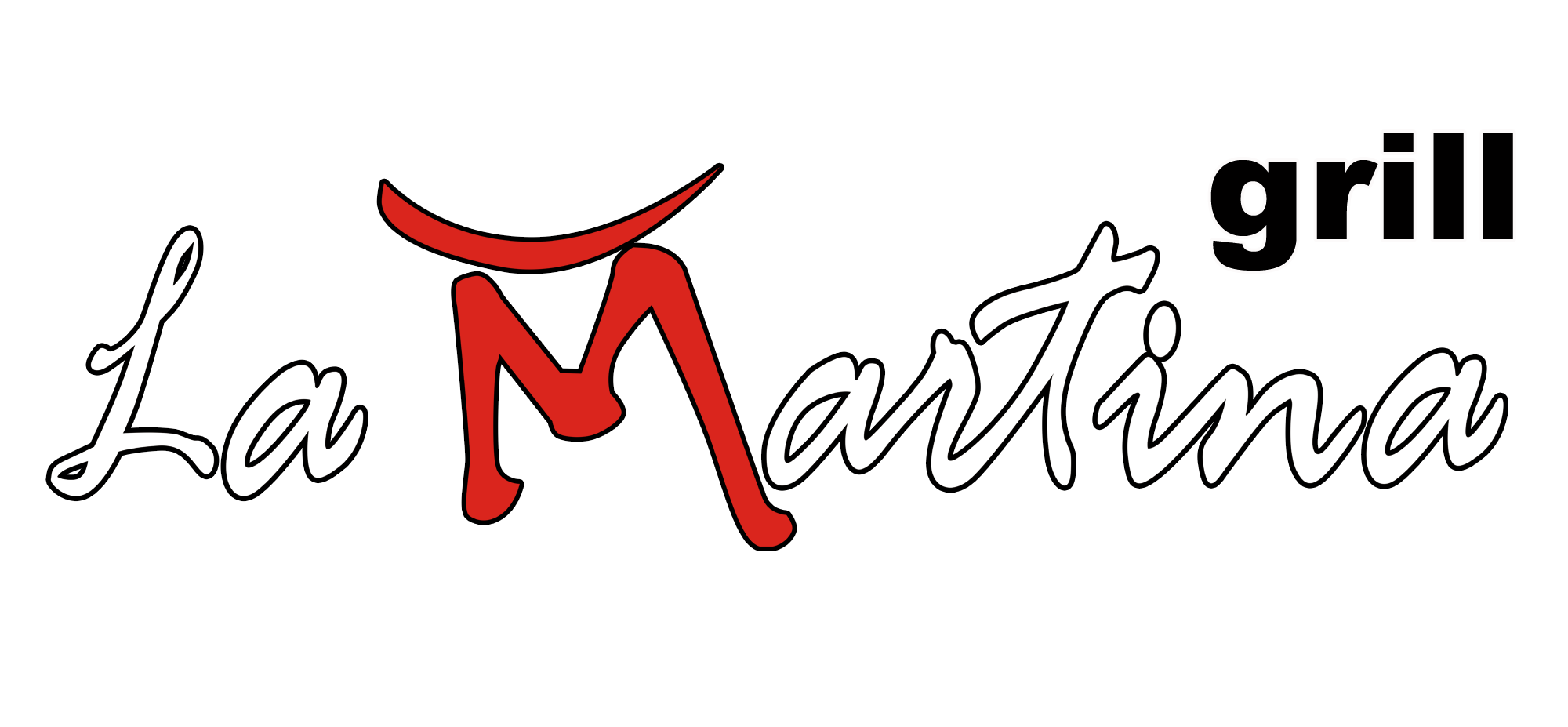 Logo La Martina para fondo negro